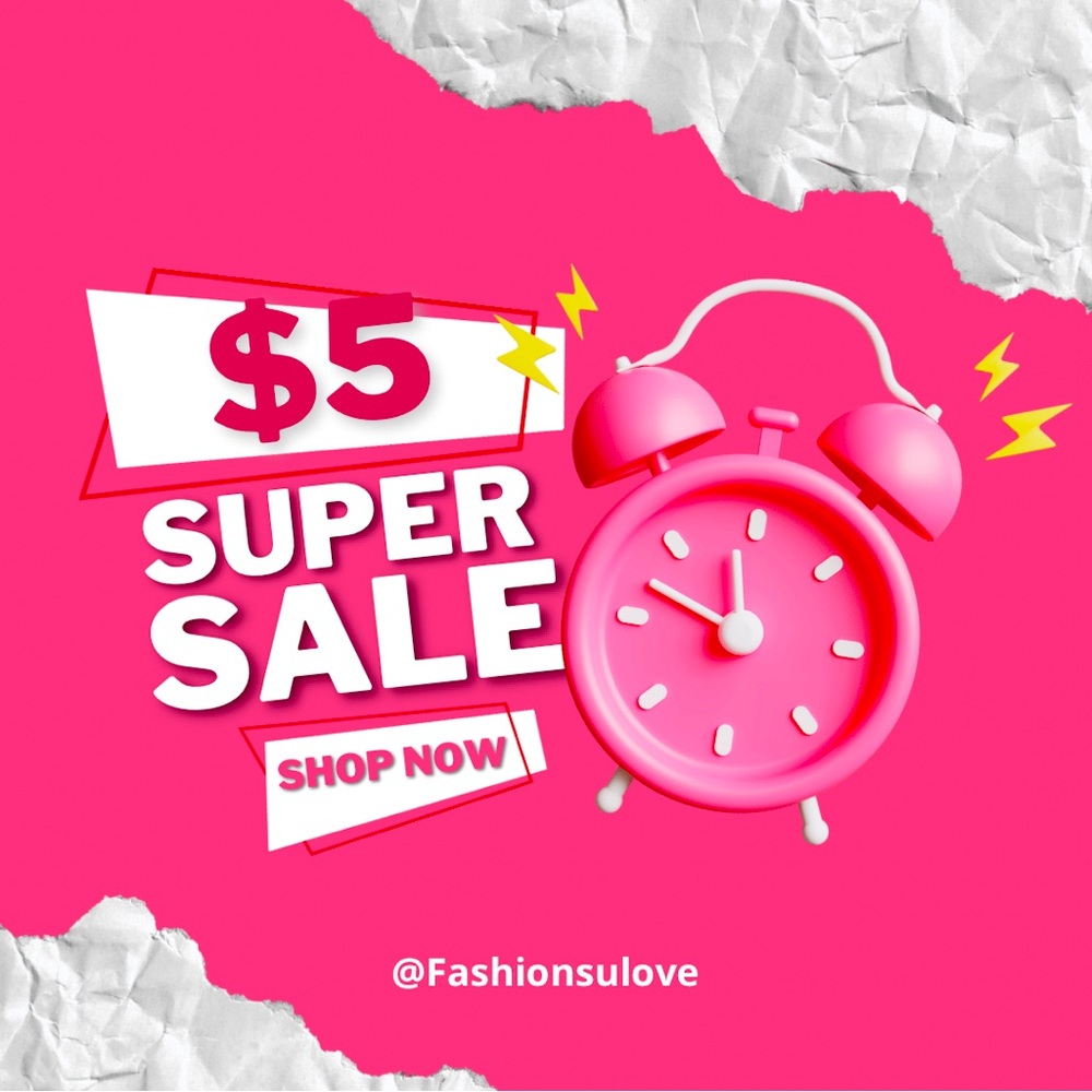 $5 Sunday’s-Bids start at $5. Silent Show-Please share your closet items.